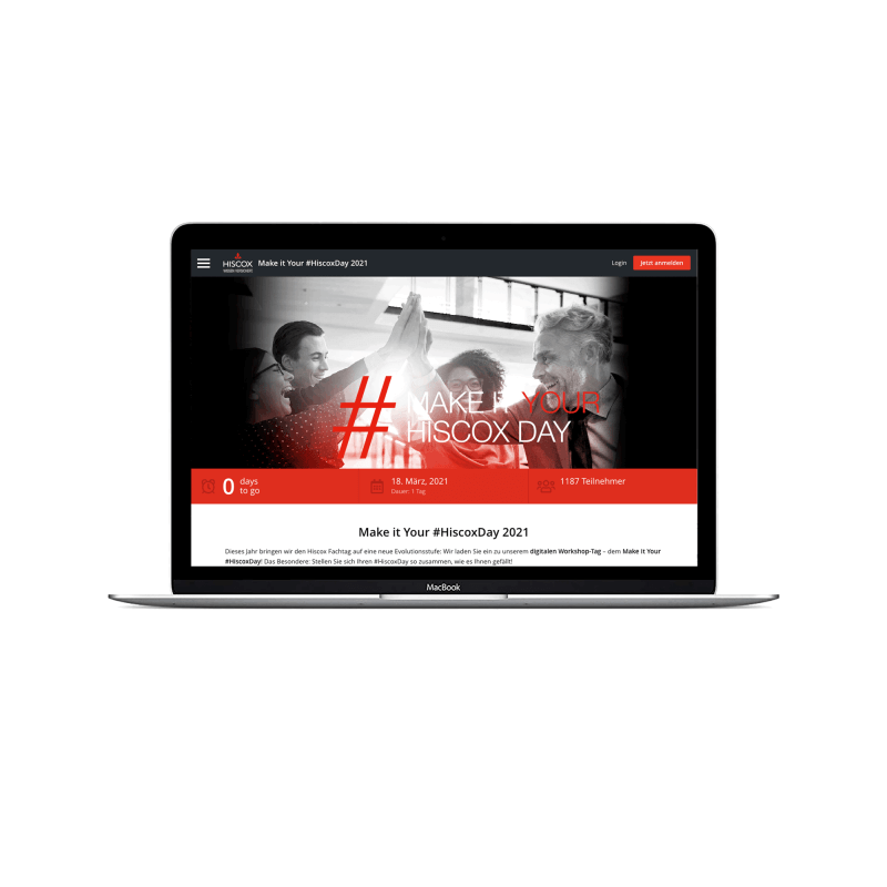 HISCOX Quadrat 2 Laptop mock up